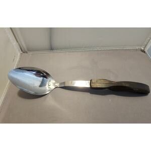 Vintage Cutco Cutlery No. 12 Stainless Steel Serving Spoon w/Wood Look Handle